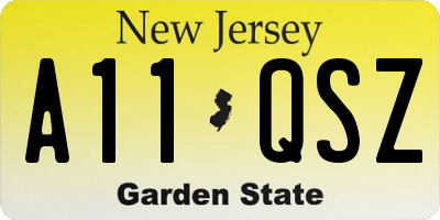 NJ license plate A11QSZ