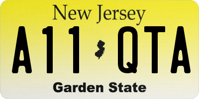 NJ license plate A11QTA