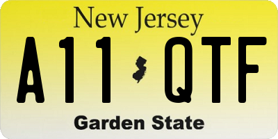 NJ license plate A11QTF