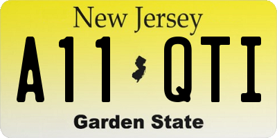 NJ license plate A11QTI