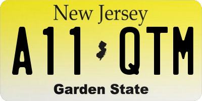 NJ license plate A11QTM