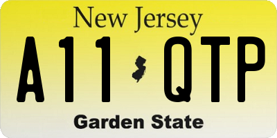 NJ license plate A11QTP