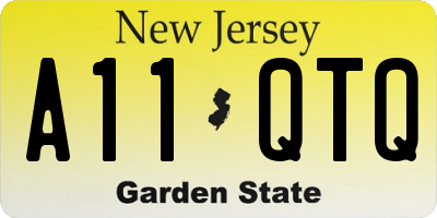 NJ license plate A11QTQ