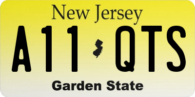 NJ license plate A11QTS