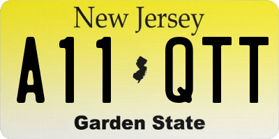 NJ license plate A11QTT