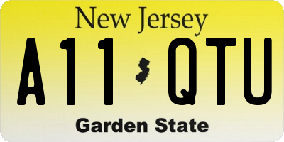 NJ license plate A11QTU