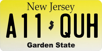 NJ license plate A11QUH