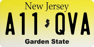 NJ license plate A11QVA