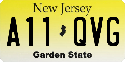 NJ license plate A11QVG