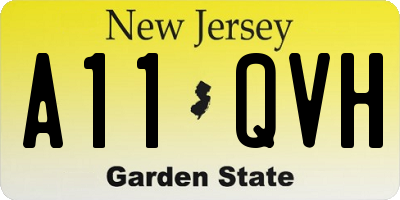 NJ license plate A11QVH