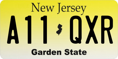 NJ license plate A11QXR