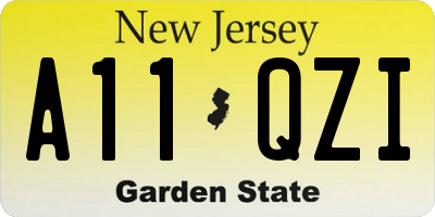 NJ license plate A11QZI