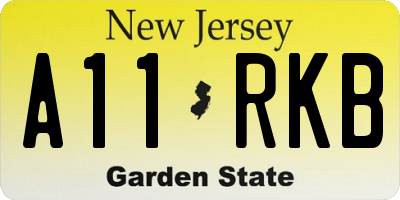 NJ license plate A11RKB