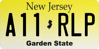 NJ license plate A11RLP