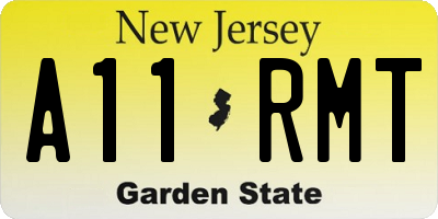 NJ license plate A11RMT