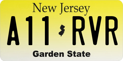 NJ license plate A11RVR
