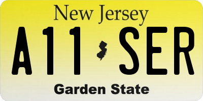 NJ license plate A11SER