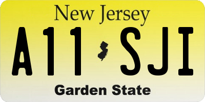 NJ license plate A11SJI