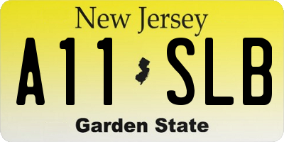 NJ license plate A11SLB