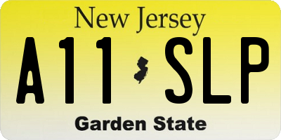 NJ license plate A11SLP