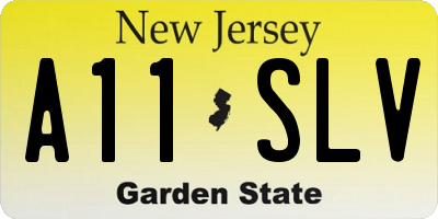 NJ license plate A11SLV