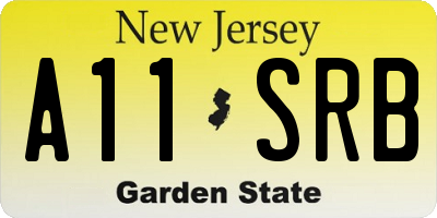 NJ license plate A11SRB