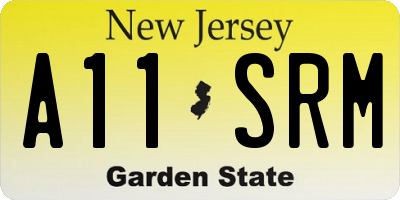 NJ license plate A11SRM