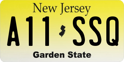 NJ license plate A11SSQ