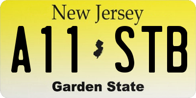 NJ license plate A11STB