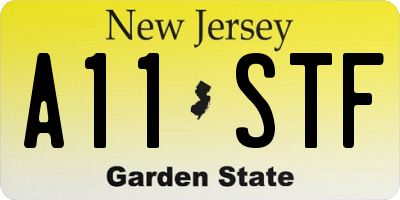 NJ license plate A11STF