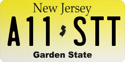NJ license plate A11STT