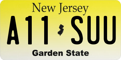 NJ license plate A11SUU