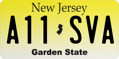 NJ license plate A11SVA