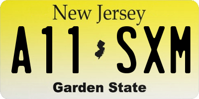 NJ license plate A11SXM