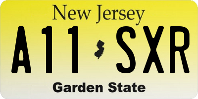 NJ license plate A11SXR