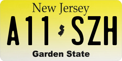 NJ license plate A11SZH