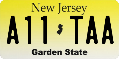 NJ license plate A11TAA