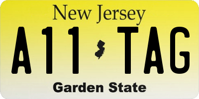 NJ license plate A11TAG