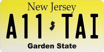 NJ license plate A11TAI
