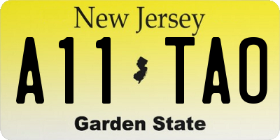 NJ license plate A11TAO