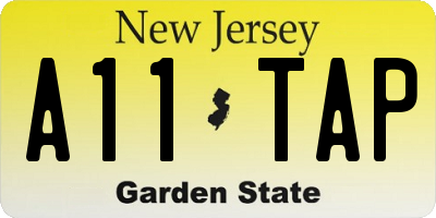 NJ license plate A11TAP