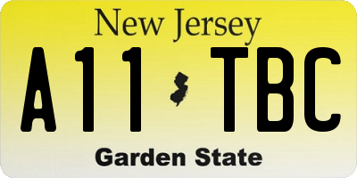 NJ license plate A11TBC