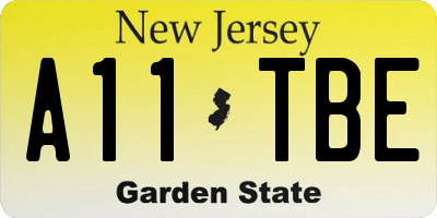 NJ license plate A11TBE