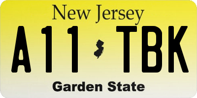 NJ license plate A11TBK