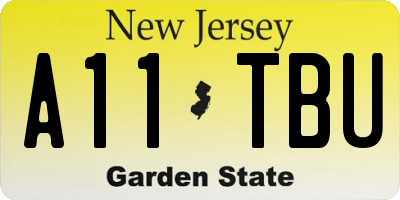 NJ license plate A11TBU