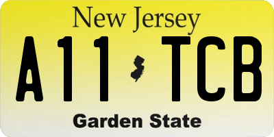 NJ license plate A11TCB