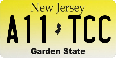 NJ license plate A11TCC