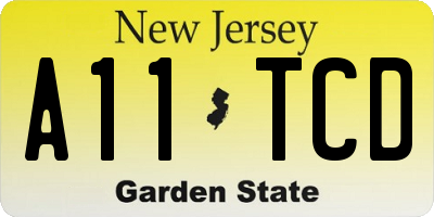 NJ license plate A11TCD