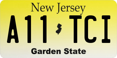 NJ license plate A11TCI