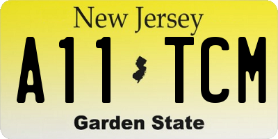 NJ license plate A11TCM